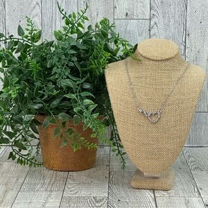 Elegant Silver Heart Necklace